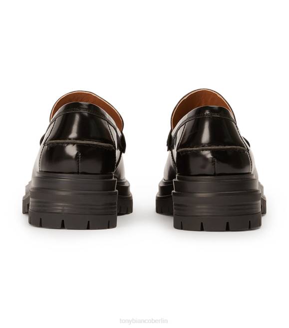 Slipper| de Tony Bianco Frauen Weiden-Freizeitschuhe Schwarz hochglänzend 4624589